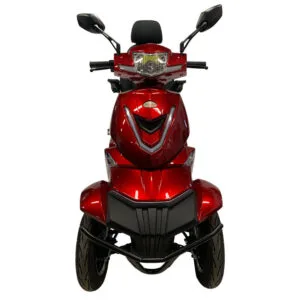 Elegant elscooter "Quattro 2" - Röd metallic